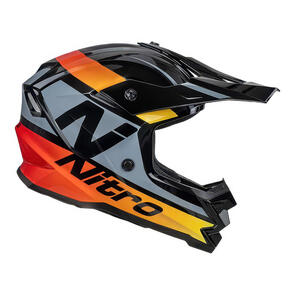 NITRO MX710 JUNIOR ONYX HELMET [BLACK/RED/YELLOW]