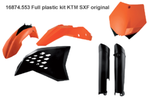 ACERBIS FULL PLASTIC KIT KTM SXF ORIGINAL ORANGE BLACK