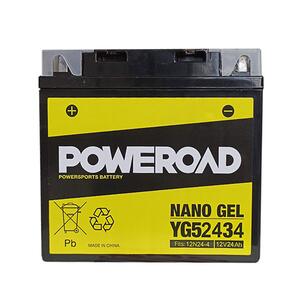 POWEROAD YG52434 NON-DG NANO GEL BATTERY ALT: 12N24-4 12N24-4A