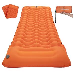 KINGCAMP DELUXE 10 INFLATABLE SLEEP MAT - ORANGE