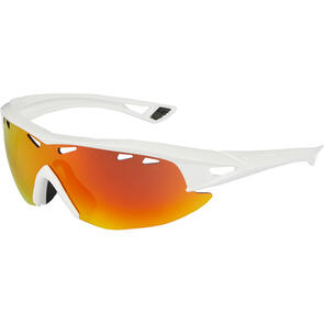 MADISON RECON GLASSES 3 LENS PACK GLOSS WHITE FRAME FIRE MIRROR/AMBER/CLEAR LENS