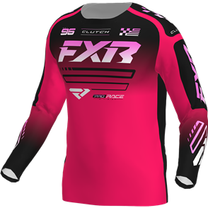 FXR KIDS CLUTCH MX JERSEY 26 - RAZZ/BLACK/PINK 