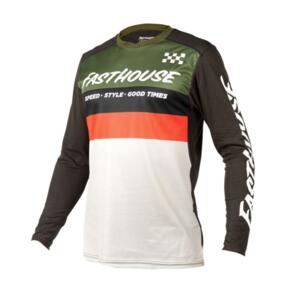 FASTHOUSE 2021 YOUTH ALLOY KILO LONG SLEEVE JERSEY OLIVE/WHITE