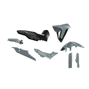 RTECH KITALP-GR0-024 RTECH PLASTICS KIT RTECH 6 PIECE LIGHT GREY BLACK HONDA XLV750 TRANSALP