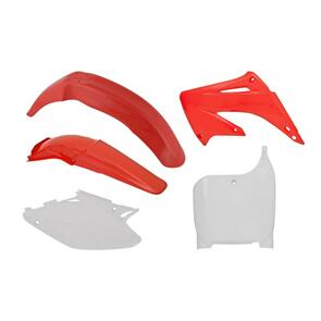 RTECH PLASTIC KIT RTECH FRONT&REAR FENDERS SIDEPANELS&RADIATOR SHROUDS FRONT NUMBERPLATE HONDACR125R 250R