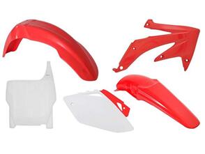 RTECH PLASTIC KIT RTECH FRONT &REAR FENDERS SIDEPANELS &RADIATOR SHROUDS&FRONT NUMBERPLATE CRF450R 05-06