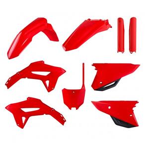 RTECH PLASTICS KIT RTECH 7 PIECE INCLUDES AIRBOX COVERS & FORK PROTECTORS CRF250R 2022 CRF450R 21-22 RED