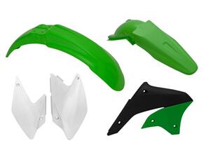 RTECH PLASTIC KIT RTECH FRONT & REAR FENDERS SIDEPANELS & RADIATOR SHROUDS KAWASAKI KLX450R 07-16