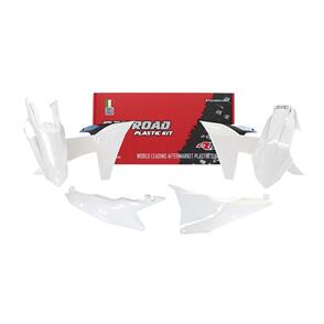 RTECH KITKTM-BN0-524 RTECH PLASTICS KIT RTECH 5 PIECE WHITE BLACK KTM EXC XC-W EXC-F XCF-W