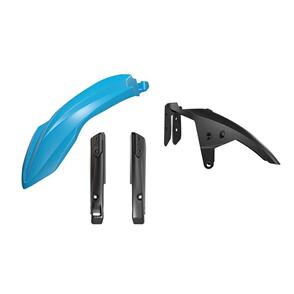 RTECH KITT7F-AZ0-024 RTECH PLASTICS RTECH 3 PIECE FRONT FENDER & FORK LIGHT BLUE BLACK YAMAHA XT700Z TENERE 19-ON