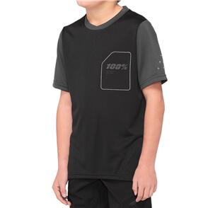 100% RIDECAMP YOUTH JERSEY BLACK/CHARCOAL 