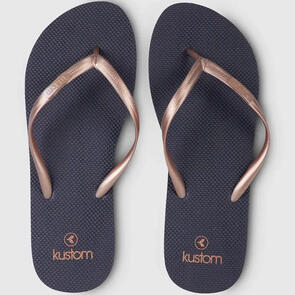 KUSTOM CLASSIC NAVY GOLD THONGS