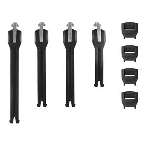 LEATT MOTO LEATT STRAP KIT MOTO 6.5 BLACK 4-PCS
