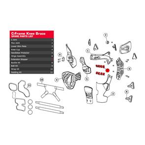 LEATT MOTO LE4015300320P EXTENSION STOPPER KIT C-FRAME PRO CARBON PAIR