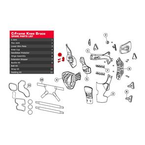 LEATT MOTO LE4015300340 BOLT KIT COMPLETE C-FRAME CARBON PAIR