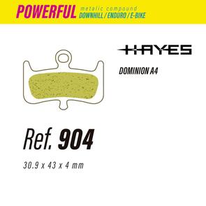 LESS 904 POWERFUL METAL BRAKE PADS – HAYES DOMINION