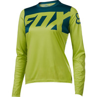 FOX RACING WOMENS RIPLEY LS JERSEY [LIGHT YELLOW]