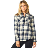 FOX RACING WOMENS FLOWN FLANNEL L/S SHIRT [SAND]