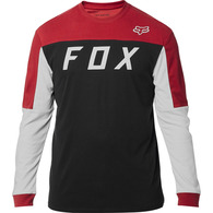 FOX RACING GRIZZLED LS AIRLINE KNIT TOP [BLACK/GREY]