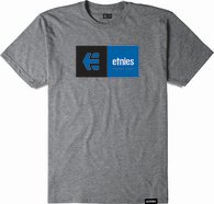 ETNIES EBLOCK TEE [GREY/HEATHER]