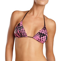 FOX RACING WOMENS SMASH STRING TRIANGLE BIKINI TOP [BUBBLEGUM]