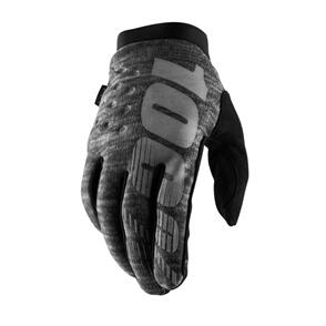 100% 2 BRISKER GLOVES HEATHER GREY 