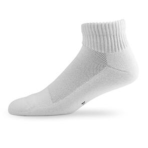 LIGHTFEET DIABETIC SOCK MINI CREW - RELAXED FIT - IMPROVED CIRCULATION - SEAMLESS WHITE