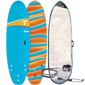 TAHE BY BIC SURF 6'0 SOFTBOARD + LEASH + BOARD BAG COMBO
