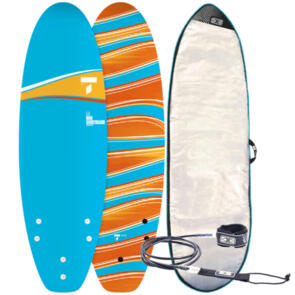 TAHE BY BIC SURF 5'6 MINI SOFTBOARD + LEASH + BOARD BAG COMBO