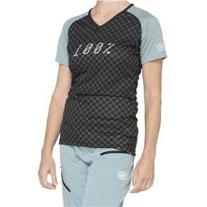 100% AIRMATIC WOMEN'S JERSEY SEAFOAM CHECKERS