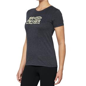 100% SD WOMENS T-SHIRT NAVY HEATHER 