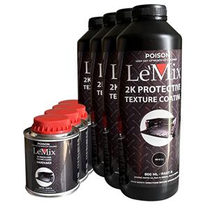 LE'MIX LE MIX 2K TEXTURE COATING KIT BLACK 4L