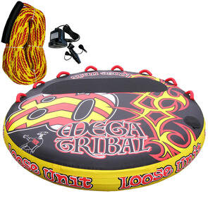 LOOSE UNIT MEGA TRIBAL 80" TUBE WITH ROPE AND 12V PUMP 2-4 PEOPLE