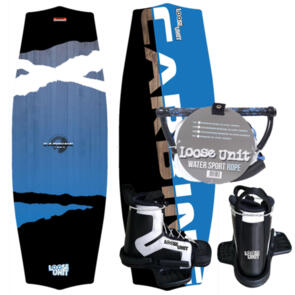 LOOSE UNIT CARBINE WAKEBOARD PACKAGE BLUE 139CM + ROPE COMBO