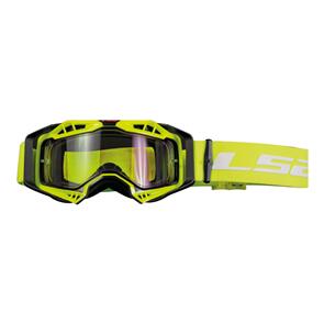 LS2 AURA GOGGLE YELLOW WITH CLEAR LENS