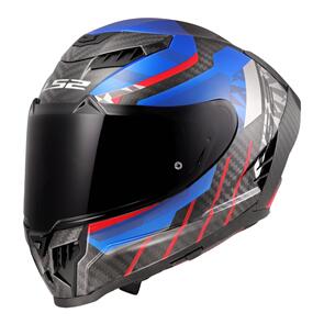 LS2 FF807 DRAGON TRAX BLU / RED / CARB