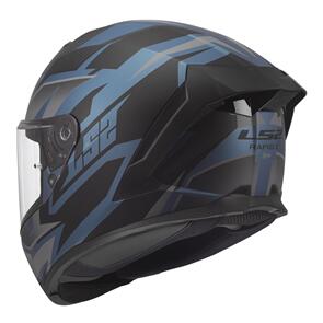 LS2 FF820 RAPID III XTREM BLACK BLUE PETROL 