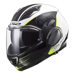 LS2 HELMET FF900 VALIANT II CODEX WHT/BLK FLIP FRONT