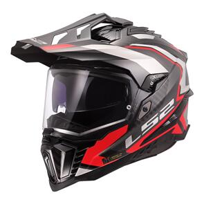 LS2 MX701 EXPLORER CARBON FRONTIER TIT/RED