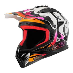 LS2 MX708 FAST II WASH WHT/BLK/RED