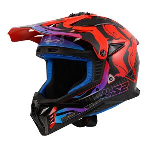 LS2 MX708 FAST II WASH RED/BLK/BLU