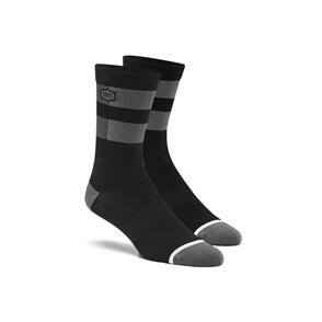 100% FLOW PERFORMANCE SOCKS BLACK/GREY