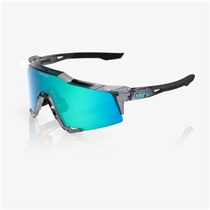 100 PERCENT BIKE SPEEDCRAFT - MLB POLISHED TRANSLUCENT GREY - BLUE TOPAZ MIRROR
