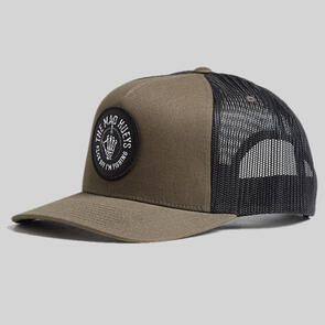 THE MAD HUEYS FK OFF IM FISHING | TWILL TRUCKER OLIVE