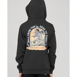 MAD HUEYS DEAD SHRED | YOUTH HOODED PULLOVER VINTAGE BLACK