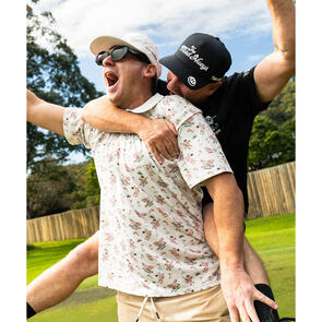 MAD HUEYS GOLF EAGLE BOYS | SS GOLF POLO SMOKE