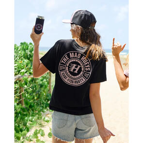 MAD HUEYS LIVING HUEYS WOMENS SS TEE BLACK