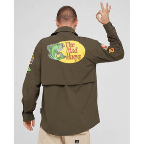 MAD HUEYS PRO HUEYS UPF 50+ FISHING SHIRT OLIVE