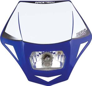 RTECH HEADLIGHT GENESIS RTECH YZF E9 CERT PARK LIGHT & HALOGEN BA20D 12V 35W BULB & HOLDERS & FORK STRAPS