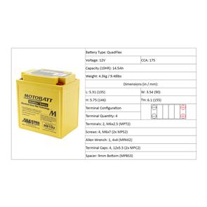 MOTOBATT MB10U MOTOBATT QUADFLEX BATTERY 